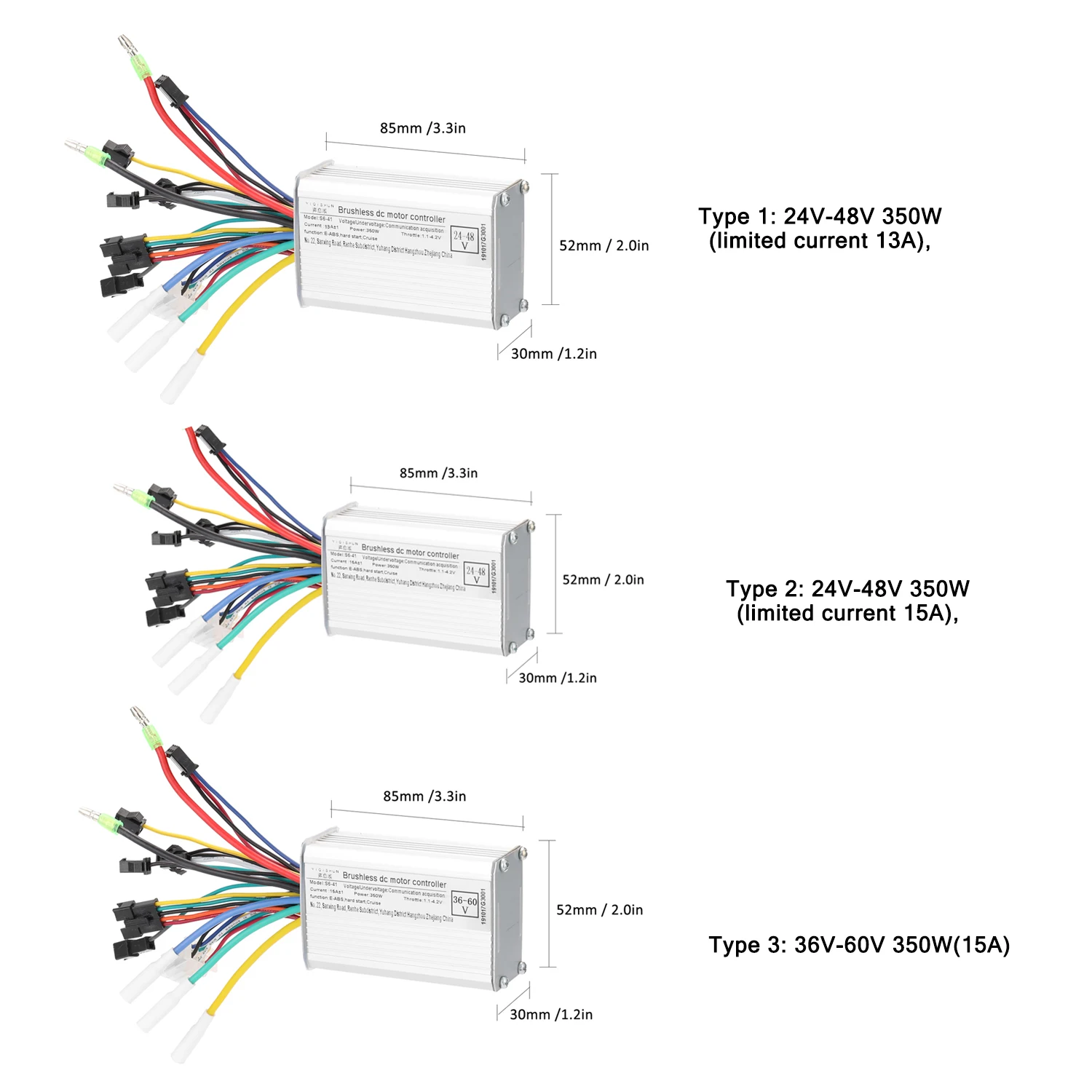 24 V-48 V/36 V-60 V 350W Бесщеточный вентилятор постоянного тока бесщеточный контроллер ЖК-дисплей Дисплей Панель дроссельной заслонки ходовые электрические велосипедные преобразующие скутер бесщеточный контроллер комплект