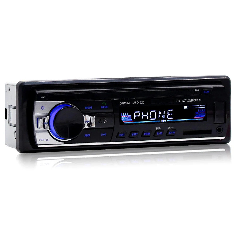 Для стерео-Радио автомобильной FM Авторадио Bluetooth MP3-плееры Aux вход приемник SD USB 12 В в тире 1 din Автомобильный мультимедийный проигрыватель