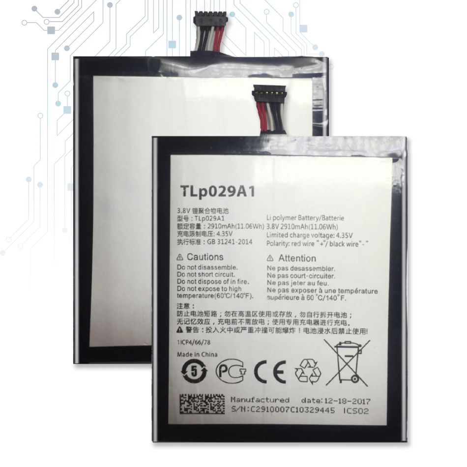 Аккумулятор 3,8 V 2910mAh TLp029A1/TLp029AJ для Alcatel OneTouch Pop 3 5," OT-5025 OT-5025D