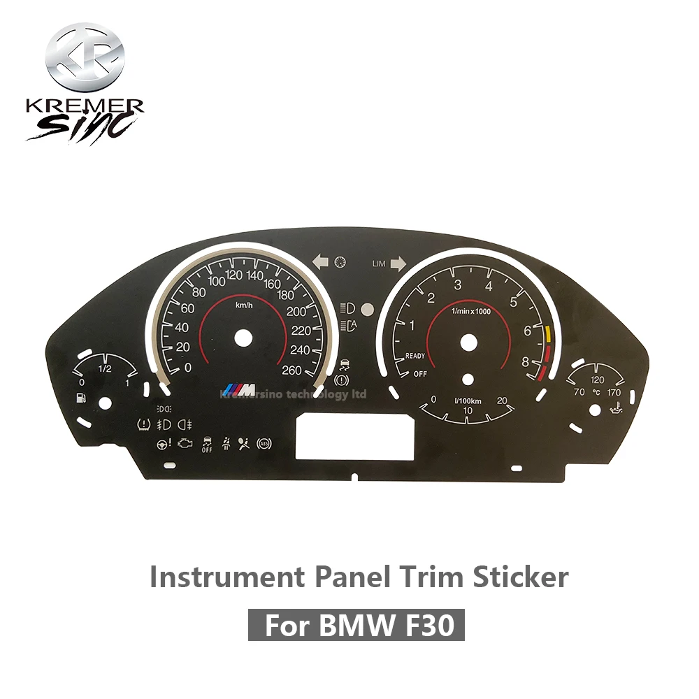 260km/h Dashboard Cover Sticker Instrument Panel Trim For BMW F30 Retrofit