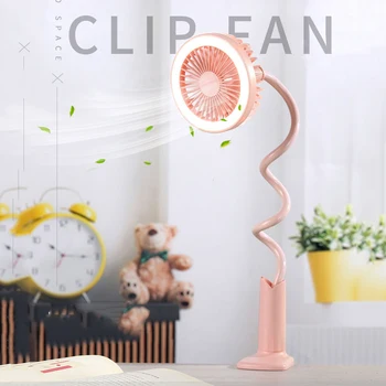 

2020 Air Rechargeable 360 Rotation Mini Portable With Led fan Portable Hand Fan cool wind For Office Home Travel