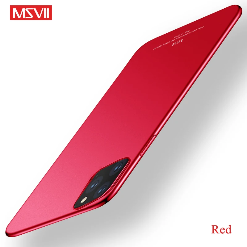 Red MSVII чехол для iPhone 11 Pro Max чехол матовый чехол для Apple iPhone X XR XS Max кейс держатель для колец чехол для iPhone11 Pro Max чехол - Цвет: Red