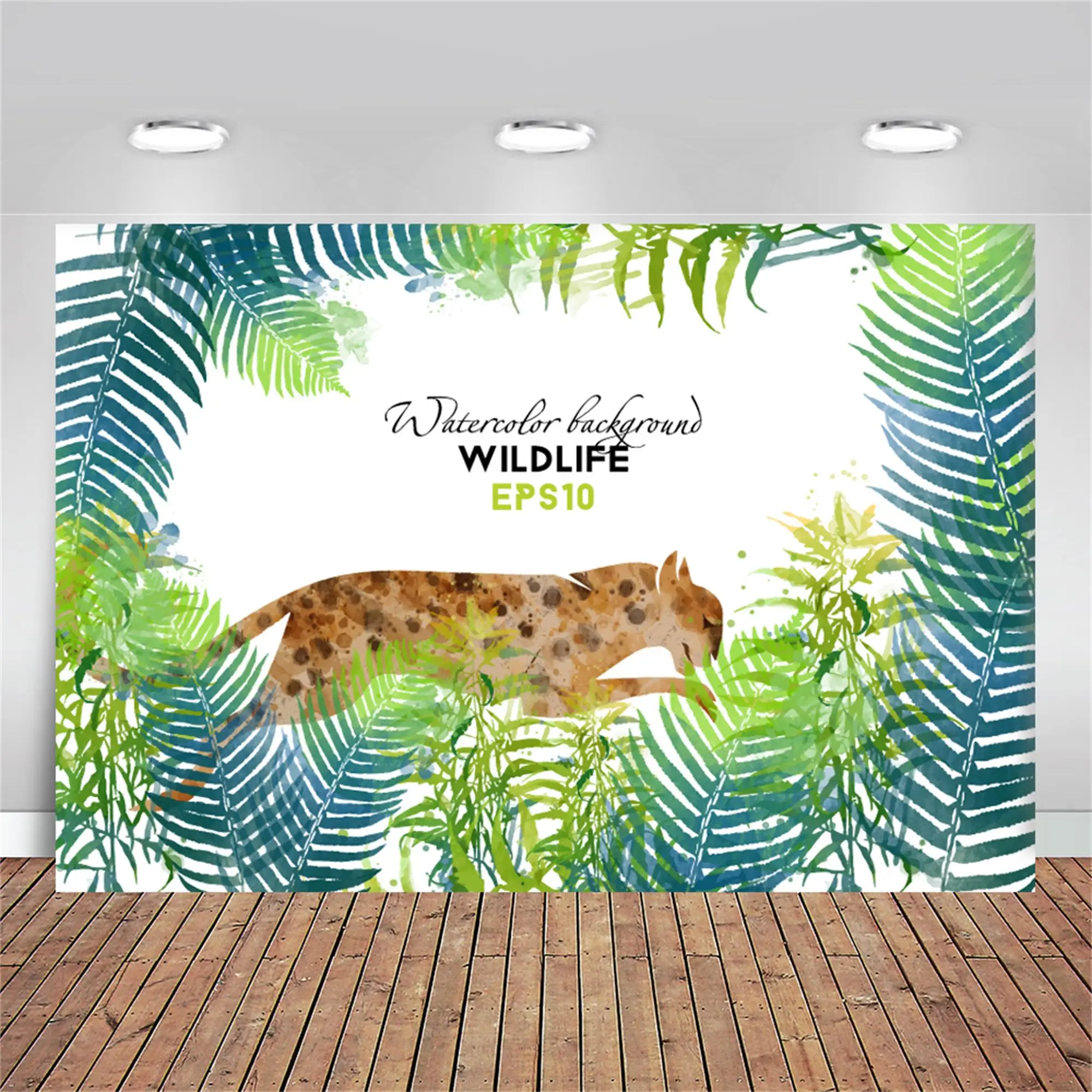 

Leopard Tropical Jungle Plant Baby Things Children Jungle Backdrop Photo Call Background for Photo Studio Photozone Camera Vinyl