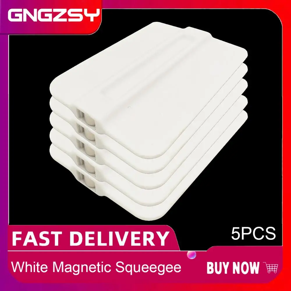 

5pcs Pro-Tint Bondo Magnet Squeegee Plastic Magnetic Film Scraper Factory Outlet Car Vinyl Wrap Sticker Install Tool 5A63