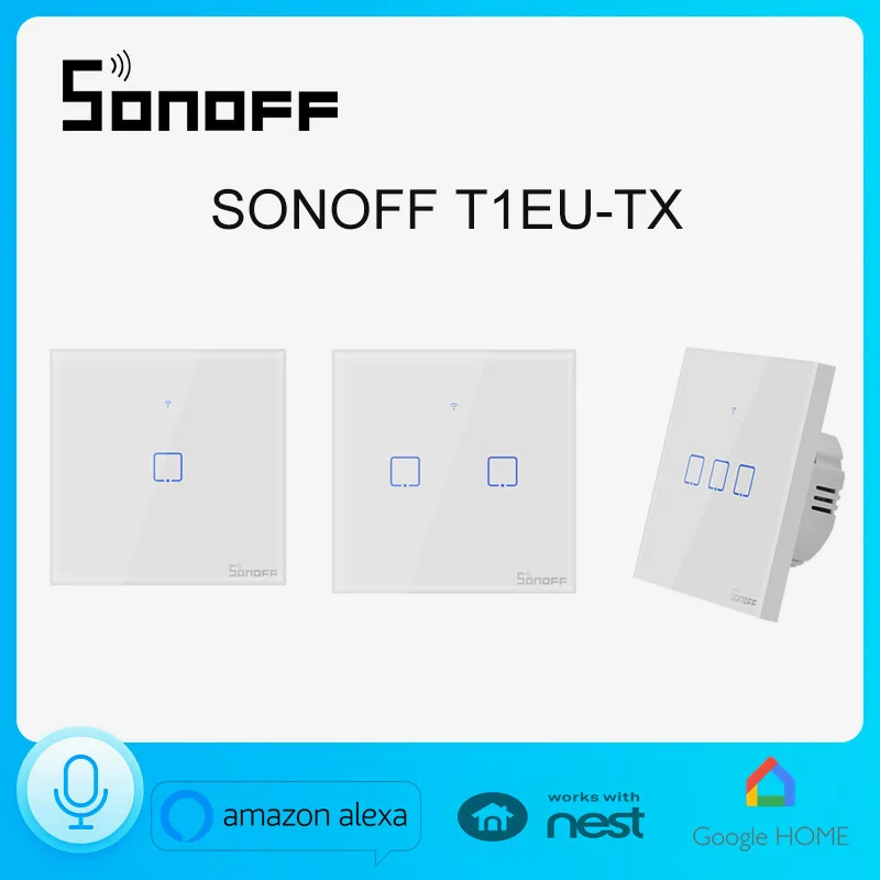 Smart Switch WiFi RF/APP /Touch Control Wall Light 1 /2 /3 Gang 86 Type EU Panel Touch Home | Электроника