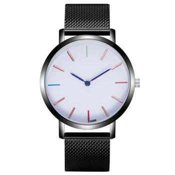 

Hot Men Classic Quartz Watch Steel Strap Round Dial Business Sports Watch Gifts IE998