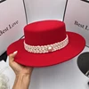 In the spring and autumn winter French style fragrant fashionable wool red hat for women ceiling fedoras 6