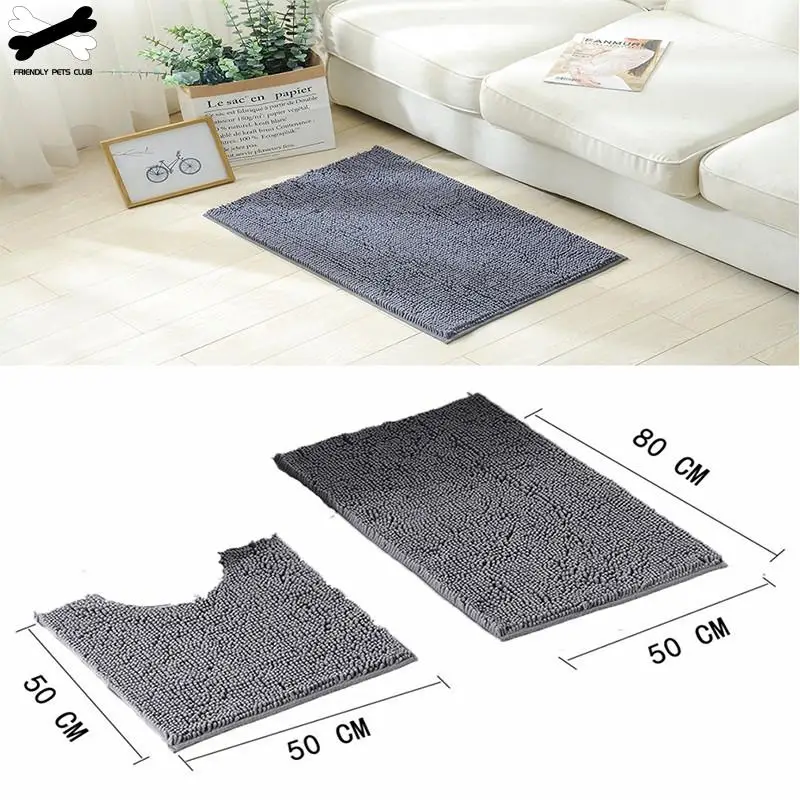 Bathroom Mat Absorbent Bathroom Mat Bathroom Floor Mat Bath Mat 2ps-set Shaggy Chenille Bathroom Mat Set Absorbent And Machine Washable Fit Toilet Bathtub Living Room Door Bathroom Foot Floor