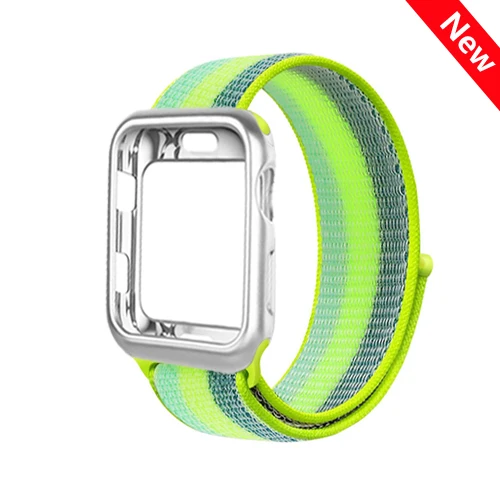 Sport Loop strap for Apple watch band case 4 5 3 44mm 40mm watchband nylon Breathable bracelet belt for iwatch band 3 42mm 38mm - Цвет ремешка: color 44