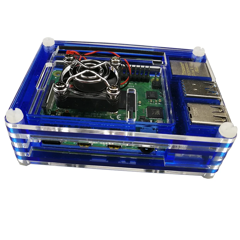 

For Raspberry Pi 4 Case 9 Layers Acrylic Box Case Shell Cover With Cooling Fan For Raspberry Pi 4 Model B Case
