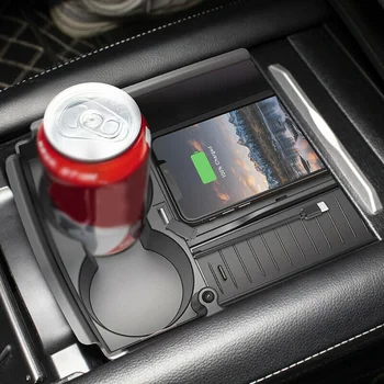 

Black Wireless Charger ABS+PC Interior Storage Box For Tesla Model X S
