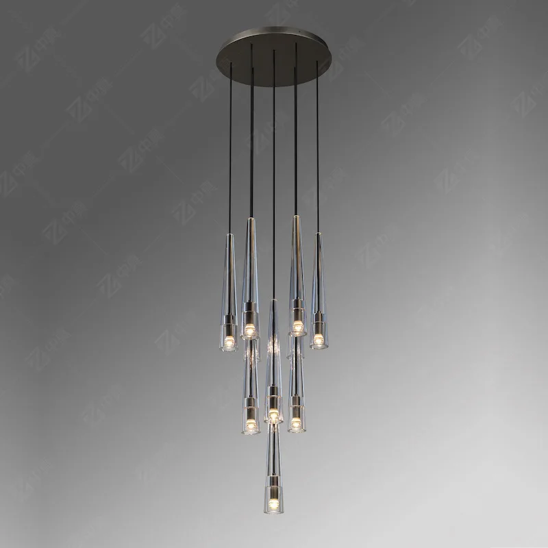 

nordic deco maison crystal LED pendant lights bedroom luminaire suspendu