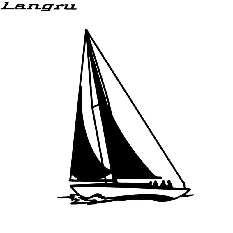 Langru 12 4*16 см индивидуальные автомобильные наклейки парусный мультфильм мотоцикл