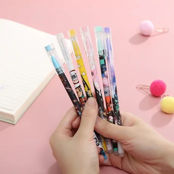 

12Pcs/Box Anime Demon Slayer Kimetsu No Yaiba Kamado Tanjirou Cute Black ink Pen Kawaii Gel Pen Kids Stationery Gift w