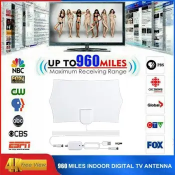 

960 Mile Range Antenna TV Digital HD Skywire 4K HDTV 1080P Indoor with Amplifier
