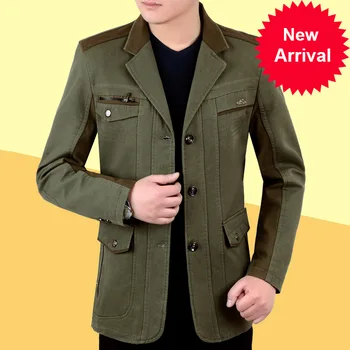 

Jacket Casual Men Thin Mens Jackets 2020 Autumn Jacket Stand Collar Middle Age Slim Jaqueta Masculina Plus Size s s