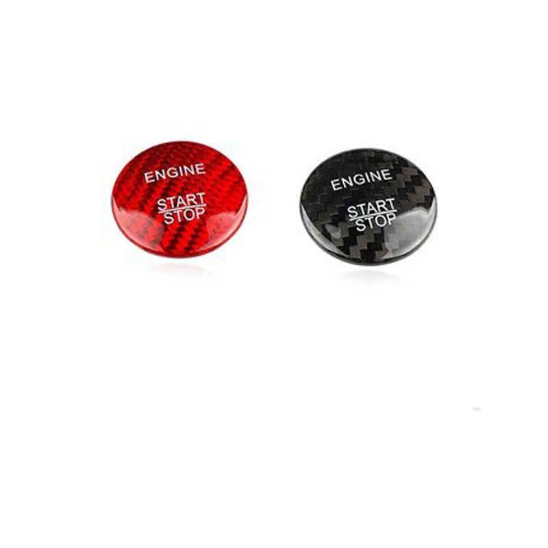 

For Mercedes-Benz C-Class C200L GLA-Class/CLA200 B200 GLC260 Carbon Fiber Car Engine Start Stop Button Cover Decorative Cover