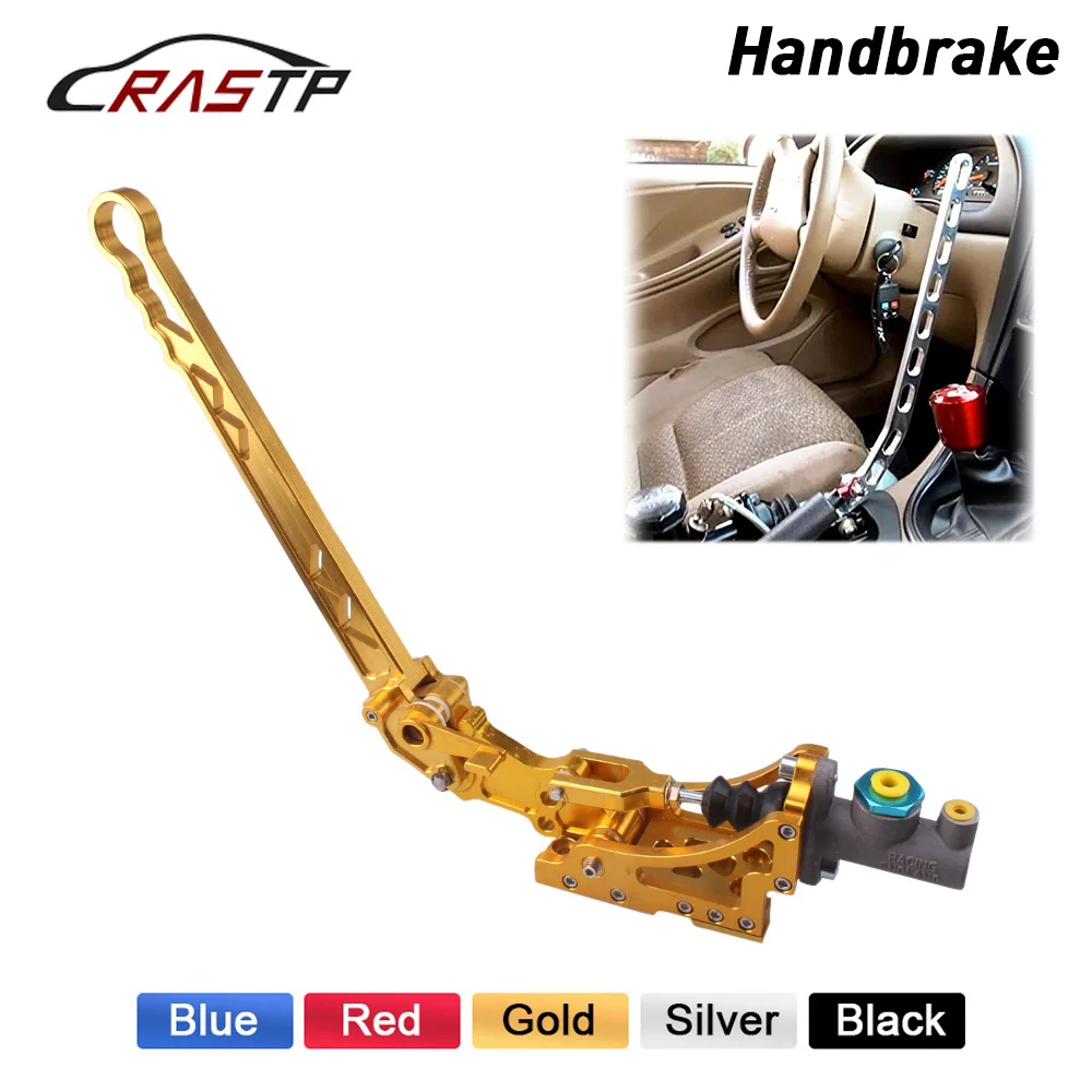 RASTP Universal 5 Color E-Brake CNC Aluminum Hydraulic Adjustable Dirft Racing Handbrake Vertical Horizontal Brake RS-HB008