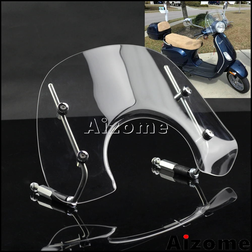 Ветровой экран для скутера с креплением на лобовое стекло VESPA LX150 LX50|Козырьки от