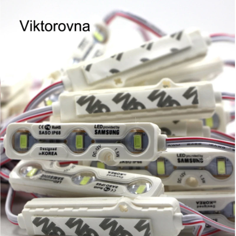 Выделите IP68 samsung SMD 5730 5630 Светодиодный модуль световая рекламная лампа 1,5 Вт 3 светодиода светящиеся Подвески водонепроницаемый 12 В Белый samsung