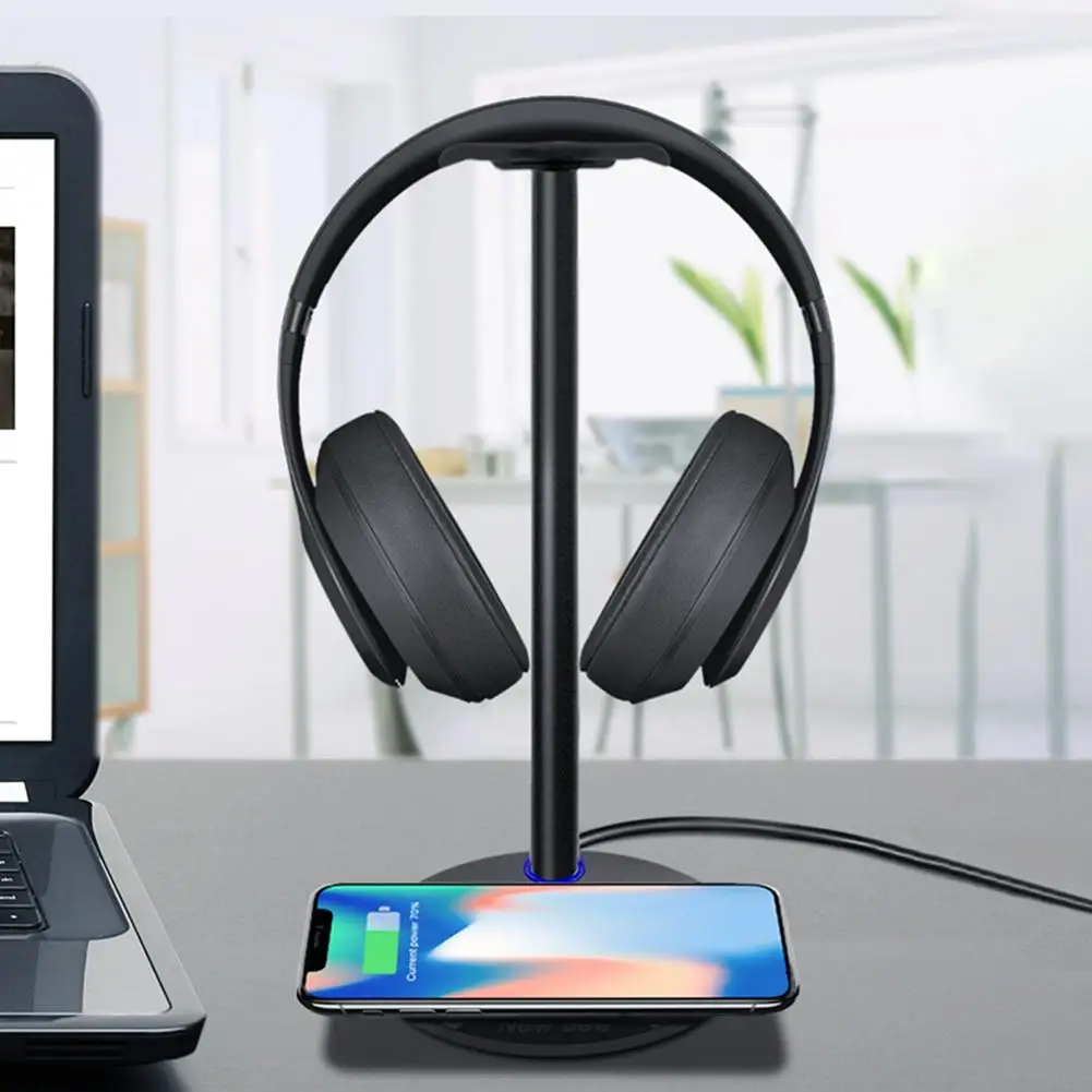 Earphone Hanger Headphone Bracket Charging Headphone Stand 5W 7 5W 10W Fast Charging Speed Headset Holder For All Qi Phone