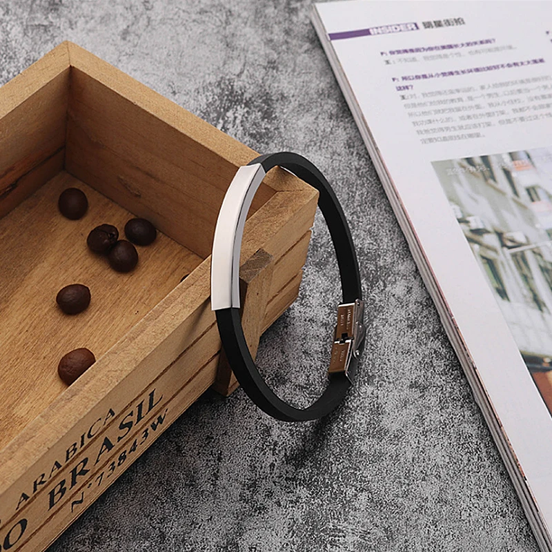 Stainless Steel Bracelet Metal Bracelet Men Women Wristband