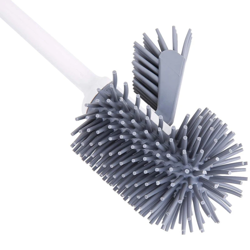 Toilet Scrubber Brush and Holder Under Rim Lip Brush with Storage