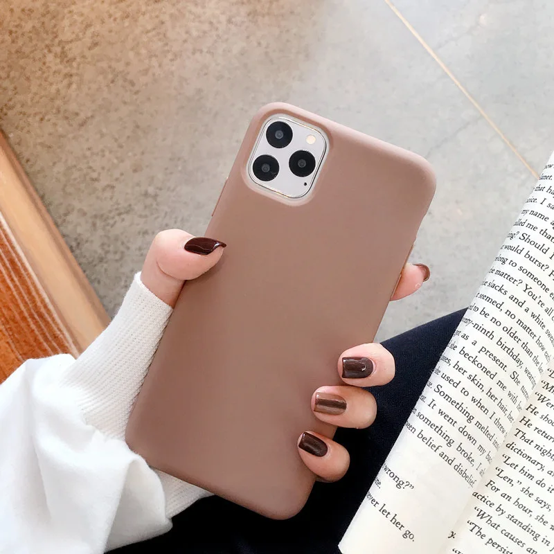 Силиконовый однотонный чехол для iPhone 11 Pro Max ярких цветов мягкий модный XR Xs 7 8 Plus| |