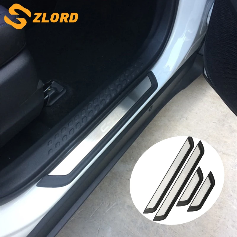 Zlord Накладка на порог автомобиля из нержавеющей стали подходит для Toyota CHR C-HR Добро пожаловать педаль авто аксессуары
