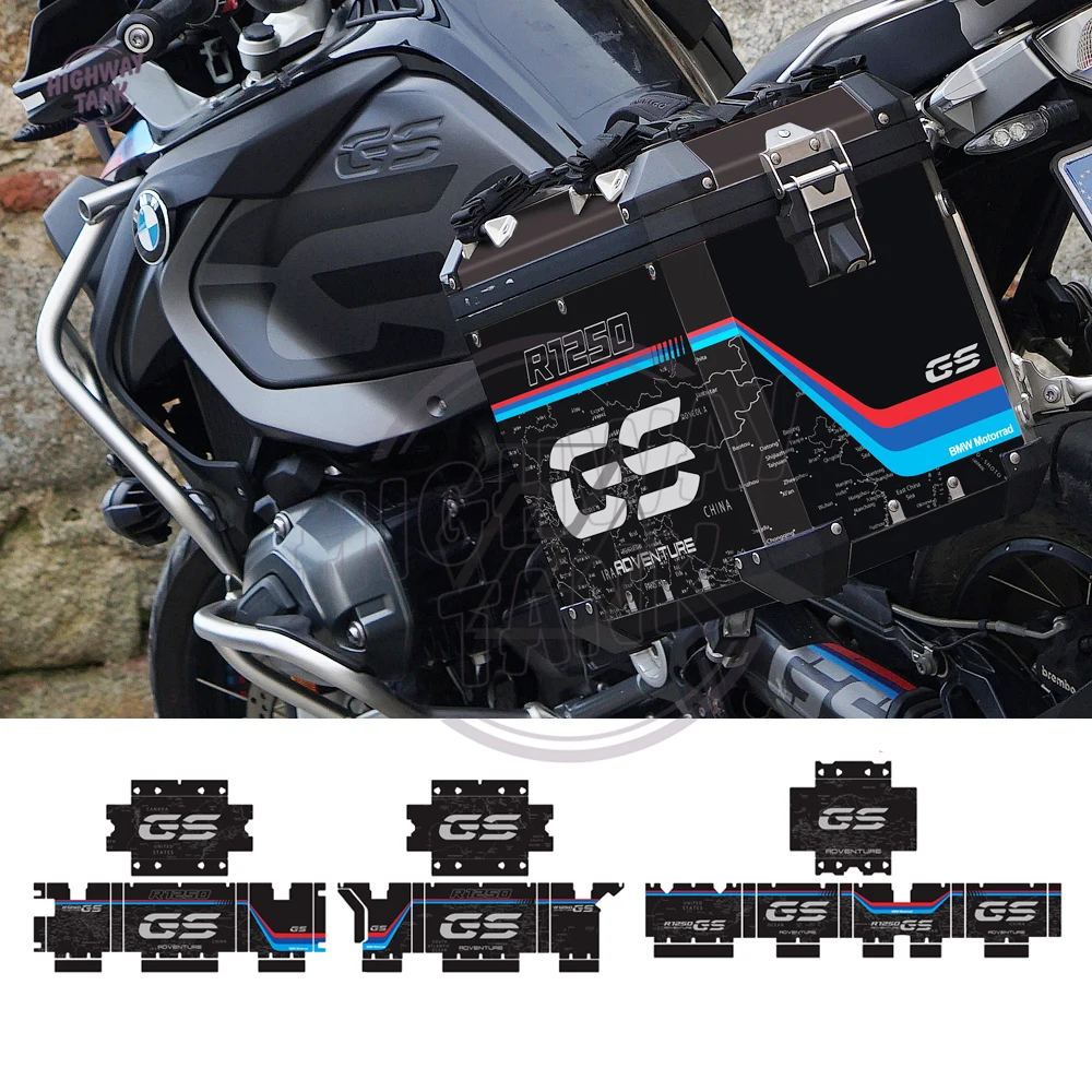 Motorcycle Reflective Decal Case for BMW Real Side Trunk R1200GS R1250GS Adventure 2004-2020