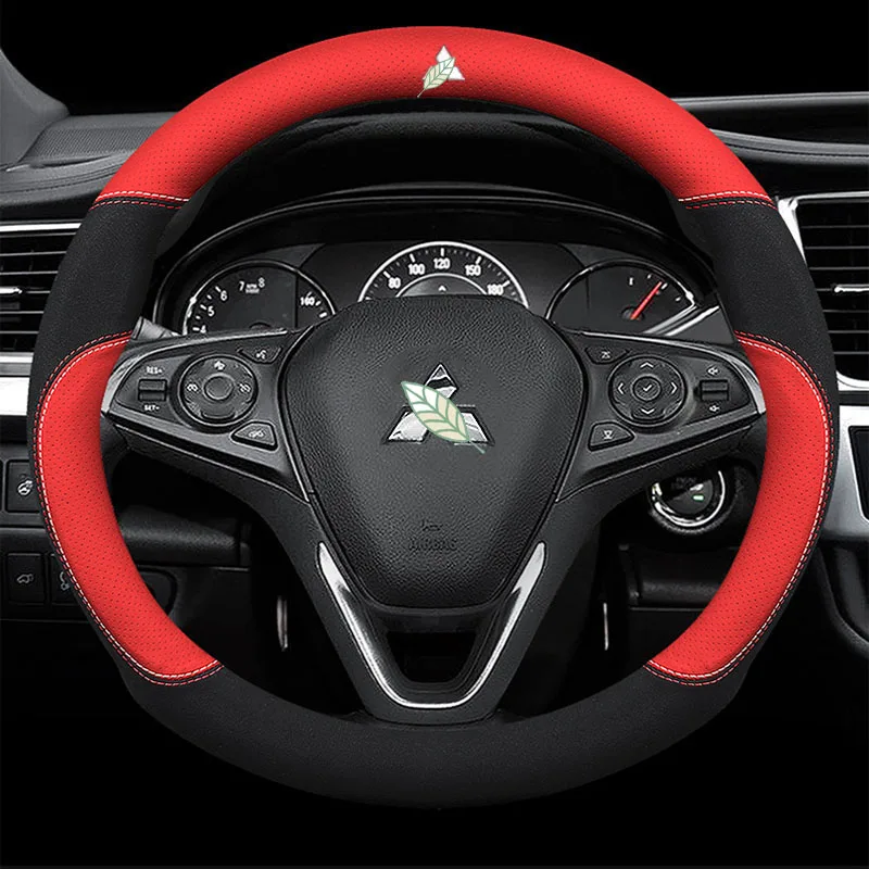 Натуральная кожа чехол рулевого колеса автомобиля 15 дюймов/38 см для Mitsubishi ASX Triton