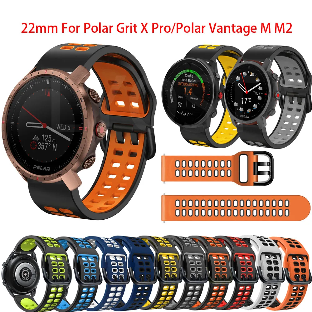 Orologio Intelligente Da 22Mm Per Cinturino In Silicone Polar Grit X/Polar Grit X Pro Per Accessorio Per Cinturino Vantage M/M2 Facile Da Installare