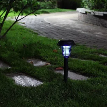 

2020 Outdoor Garden Mosquito Repellent Path Lighting Solar Powered LED Light Mosquito Pest Bug Zapper Insect Killer Lamp Lawn