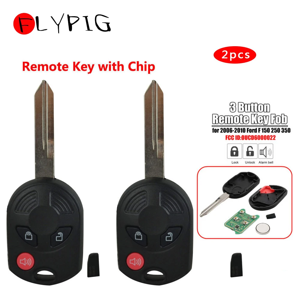 

Remote Key Fob Uncut 315mhz For 2006 2007 2008 2009 2010 Ford F 150 250 350