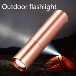 Mini lampe de poche à LED, Tube, batterie externe USB, lumière forte, petite lampe de poche multifonction, Zoom, éclairage d'extérieur 