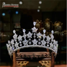 Принцесса Кристалл Диадемы и повязка в виде короны сверкающая свадебная корона