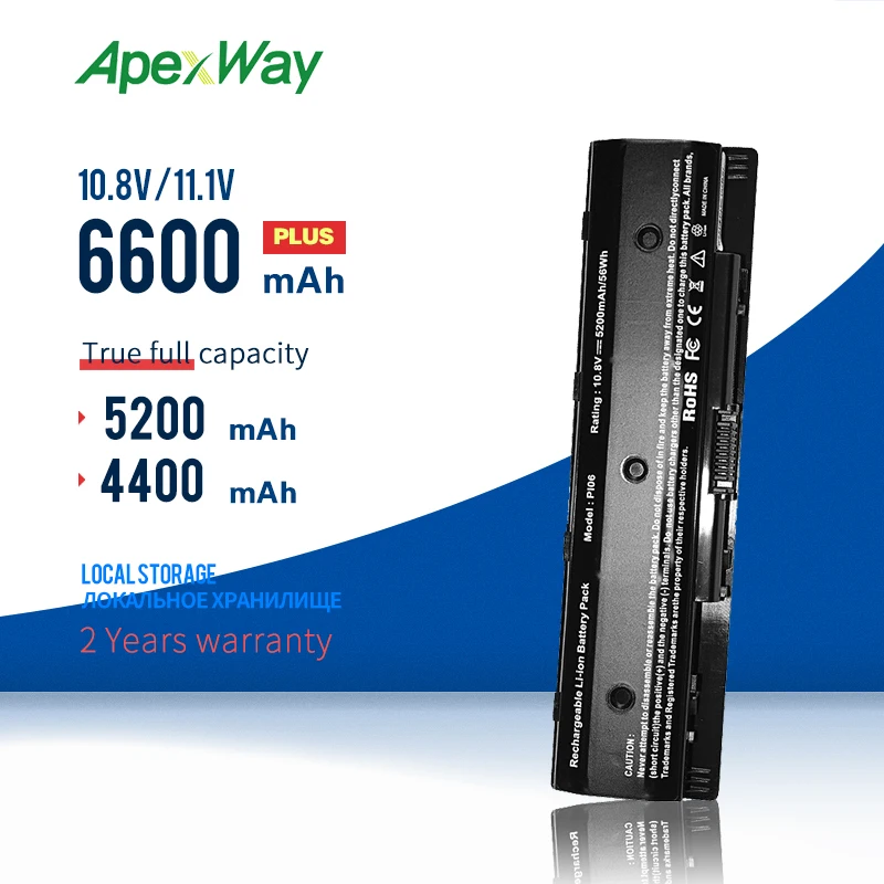 ApexWay 11 1 В pi06 Аккумулятор для ноутбука Hp PI06XL PI09HSTNN-LB4N HSTNN-LB4O HSTNN-YB4N HP Envy TouchSmart 14 15 17 |