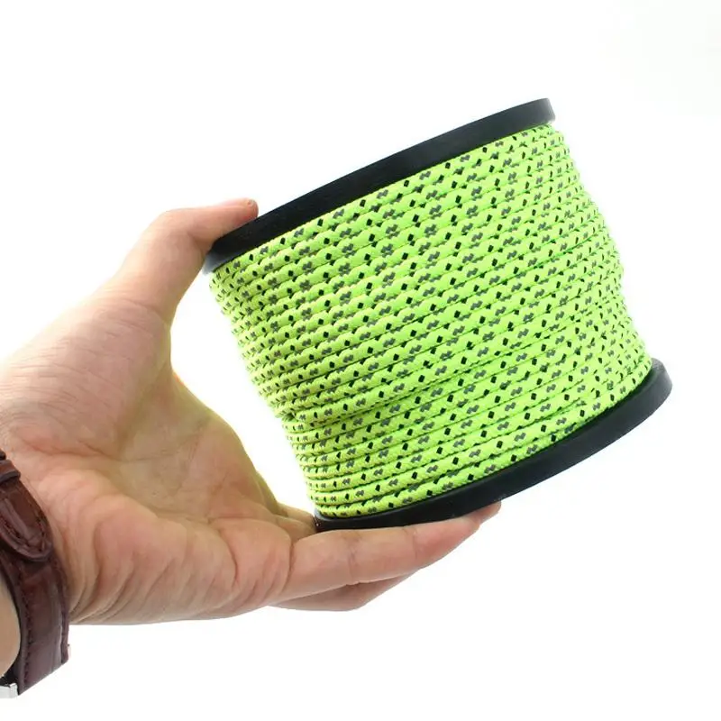 MeterMall 50M Multi-Use High-Visibility Nylon Safe Reflective Rope Survival Cord for Camping Tent Outdoor Packaging