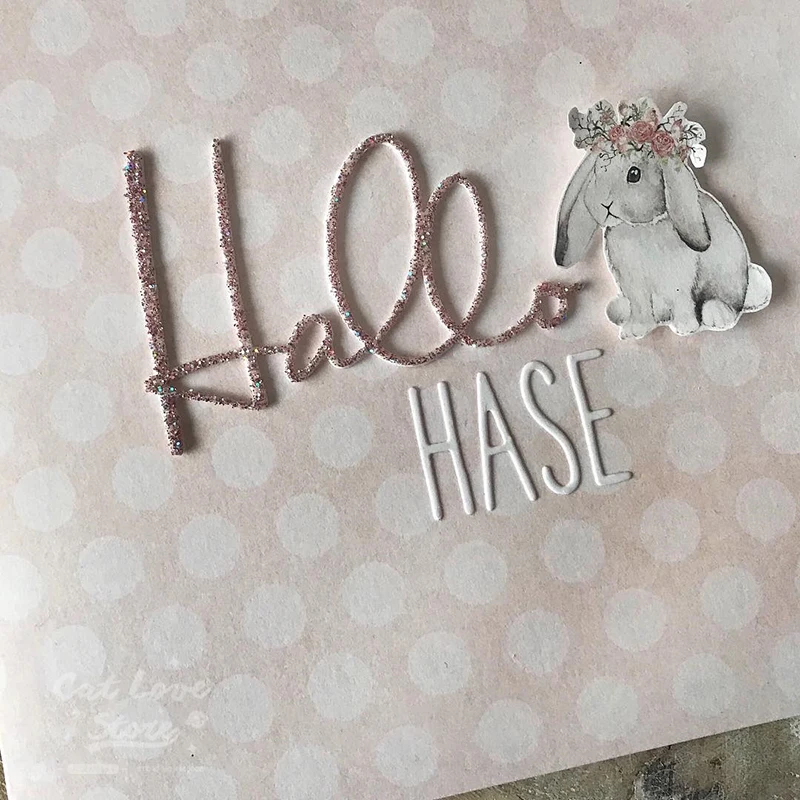 Hello Hallo немецкие металлические Вырубные штампы трафарет для скрапбукинга Вырубные штампы для изготовления открыток DIY декоративное ремесло тиснение новые штампы для