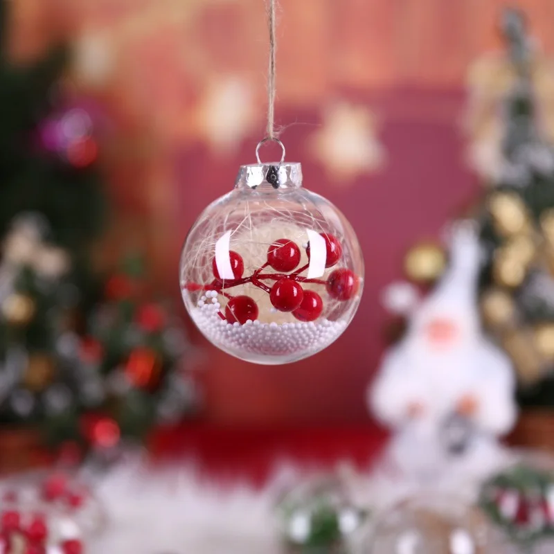 

PTransparent Snowflake Ball Xmas Pendant Christmas Tree Hanging Ornament Christmas Decoration New Arrivals CM