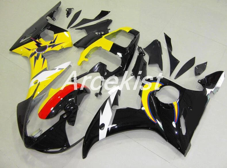 4 подарка Новые ABS Обтекатели наборы подходят для Yamaha YZF R6 2003 2004 2005 обтекатель Набор R6 03 04 05 Горячая Черный Красный Пламя