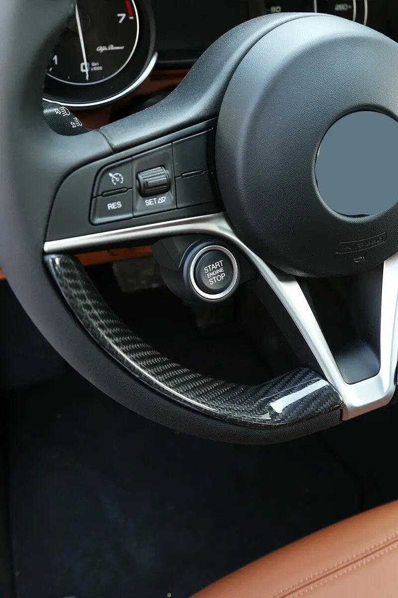15 шт. Настоящее углеродное волокно для Alfa Romeo Giulia 17-19 приборной панели коробка передач двери комплект