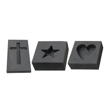 

3Pcs Graphite Casting Ingot Mould Mold Refining Scrap Tool for Gold Silver