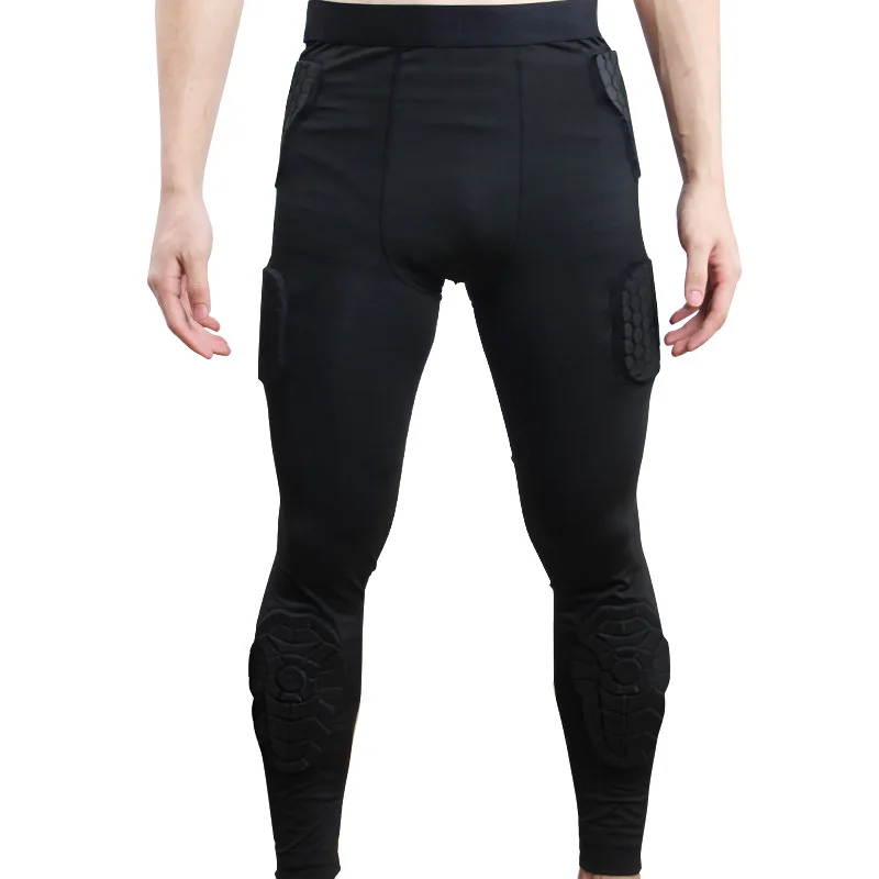 Men's Sports Honeycomb Pants Pad Compression Shorts Sports Pants Basketball Football Football Fitness Crash sports shorts compression shorts