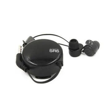 

SR6 automatic stretchable Earpiece in-ear universal portable earplug with microphone earplug macaroon Earphone