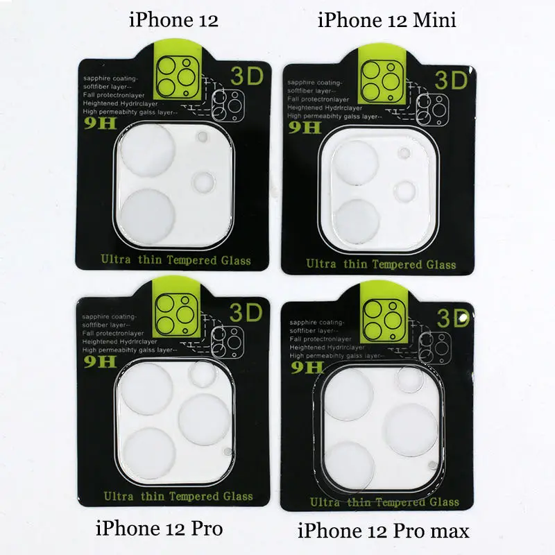 2 шт. закаленное стекло для объектива камеры Защита экрана IPhone 12 Mini Pro Max полное