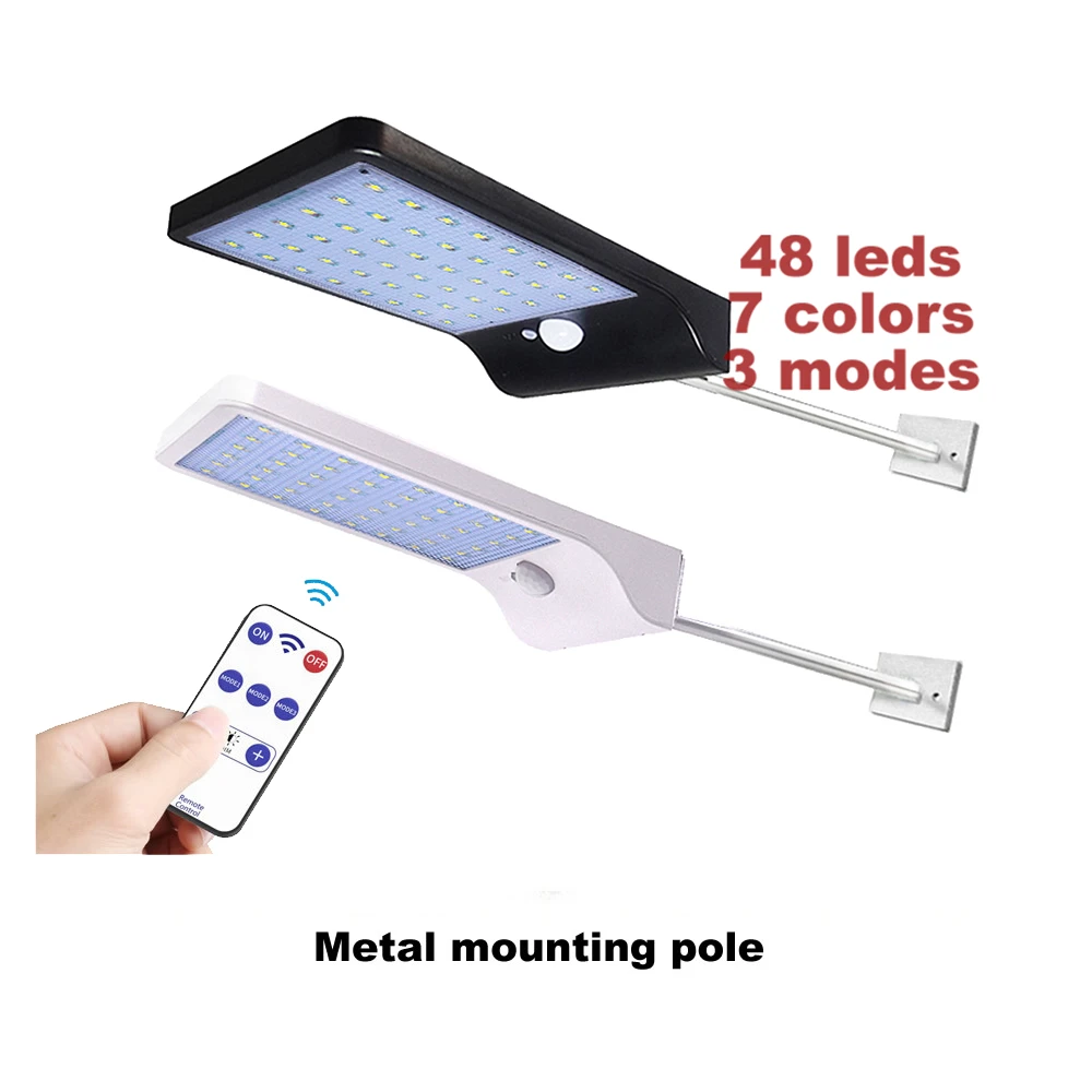 

48/36 LED Solar Light PIR Motion Sensor Waterproof Outdoors Garden Solar Power Light Street Wall Lighting Lamp remote controller