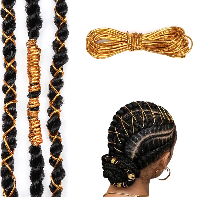 Dreadlock Braids Hair Accessories Silver Gold Braiding Hair Deco