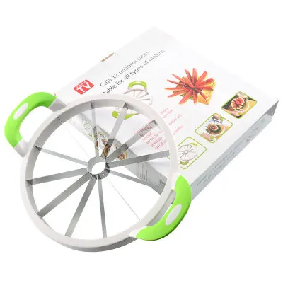 1PC E 4PCs wonder cutting stainless steel watermelon slicer high-grade European American style fruit vegetable tools kitchen gadgets - Цвет: 1PC E