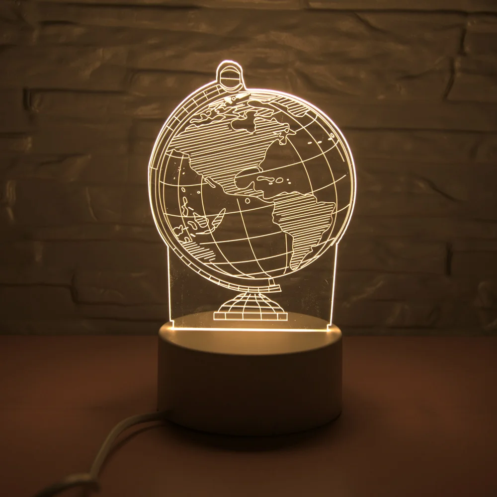 Новое поступление 3D креативная светодиодная лампа энергосберегающие Мультяшные рождественские украшения дома переключатель управления ночник детский подарок